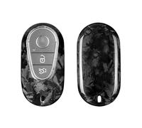 M.JVisun Forged Carbon Fiber Key Fob Cover For Mercedes-Benz C S GLC EQE EQS C300 S500 S560 S580 AMG R232 W206 W223 Smart Car Remote Key Fob Case For Men Women - Black