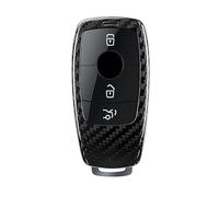 M.JVisun Genuine Carbon Fiber Key Fob Cover For Mercedes-Benz 2019-2022 A Class C Class G Class 2017-2022 E Class 2018-2021 S Class Smart Car Remote Key Fob Case For Men Women - No Badge Logo - Black