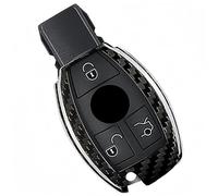 M.JVisun Genuine Carbon Fiber Key Fob Cover For Mercedes-Benz A Class B C E S G M V Class CLA CLS GLA GLC GLE GLK GL GLS SL SLK SLC Viano For Metris Car Remote Key Case for Men Women - Black