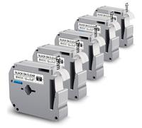 M-K131 Label Tape Clear Compatible with Brother P Touch M Tape Clear 12mm 0.47'' M-K131s M131 MK131 Work with Brother PT-M95 PT-65 PT-45 PT-90 PT70BM Label Maker Refills, 5-Pack