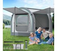 M KARMATER Large Inflatable Camping Tent, 60 Seconds Setup Blow Up Family Tent with Rainproof, Waterproof & Windproof, All Weather 4 Season SUV Outdoor Camping Tent for 2-4 Person with Storage Bag