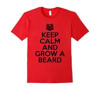 (M) KEEP CALM AND GROW A BEARD funny man tshirt (beards dads)-Father's Day