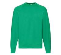 (M, Kelly Green) Fruit Of The Loom Mens Classic 80/20 Raglan Sweatshirt