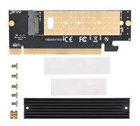 M Key M.2 to PCIe 3.0 x16 SSD Riser Card with Aluminium Heatsink, Compatible with Linux macOS, Supports 2230/2242/2260/2280 M.2 NVMe PCIe SSD