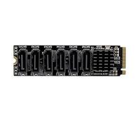 M-key PCIE To Expansion Card 6 Full Speed Ports 6G Transfer Expansion Hard Drive For Win7 / 8/10 / Linux