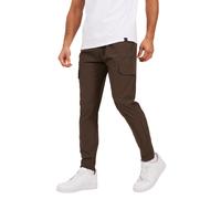 (M, Khaki) Brave Soul Mens Ripstop Cargo Trousers
