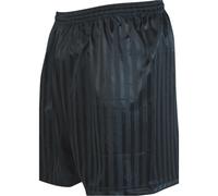 Precision M/l - Black Junior Sports Continental Stripe Training Shorts Bottoms - Football