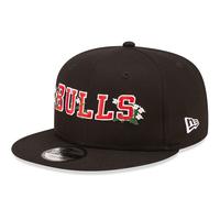 (M/L, Black) New Era Chicago Bulls Flower Wordmark 9FIFTY Snapback Cap Hat - Black