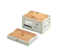 M/L Foldable Storage Box Camping Organizer Trunk Picnic Car Outdoor Folding Bin Bench Chopping Board Case Waterproof Portable(M 40cm)