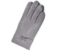 (M-L, Grey) Ladies Leather Gloves-Real Leather Winter Gloves for Women
