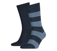 Tommy Hilfiger - Classic Mens Socks - Men's Accessories - Tommy Hilfiger Mens Socks - Signature Embroidered Logo - 2 Pack - Blue
