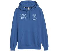 (M, Lake Blue) Puma Mens Manchester City FC Cotton Blend Hoodie
