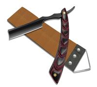 M&LD Cut Throat Razor Kit Reusable Stainless Steel Razors for Shaving Single Edge Razor Blades with Leather Sharpener for Home & Salon Straight Razor Gifts for Farthers