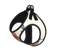 M Leash Vest Dog Harness - Small Sized Cartoon Austin Texas Print Pet Leash SetReflective for Outdoor and Dog Walking