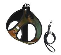 M Leash Vest Dog Harness - Small Sized Squirrel Print Pet Leash SetReflective for Outdoor and Dog Walking