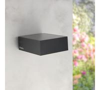 M Ledme - Black Bin 2W LED Solar wall Light, Outdoor Lighting with Motion and Twilight Sensor, IP65 Protection, 4000K Lighting (Neutral), Fast Charging and Autonomy from 6 to 8 Hours