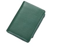 M.lemo925 Trifold Wallet for Women Compact Genuine Leather Wallet with Zipper Coin Pocket, Green
