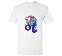 (M) Leo Lion Roar Zodiac Horoscope Astrological Symbol Sign White Men T Shirt Tee