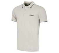 (M, Light Beige) Hugo Boss Mens Paddy Pro BOSS Contrast Stripe Active Golf Polo Shirt