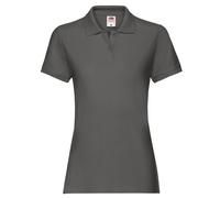 (M, Light Graphite) Fruit of the Loom Womens/Ladies Premium Polo Shirt