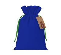 M Linen Christmas Wrap Gift Bags, French flag Print Drawstring Gift Bags, for Xmas Thanksgiving, Present Decor