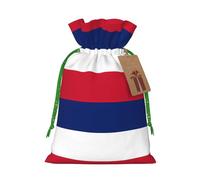 M Linen Christmas Wrap Gift Bags, Hawaii Flag Print Drawstring Gift Bags, for Xmas Thanksgiving, Present Decor