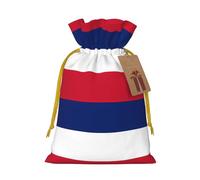 M Linen Christmas Wrap Gift Bags, Hawaii Flag Print Drawstring Gift Bags, for Xmas Thanksgiving, Present Decor