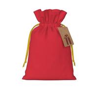 M Linen Christmas Wrap Gift Bags, Italian flag Print Drawstring Gift Bags, for Xmas Thanksgiving, Present Decor
