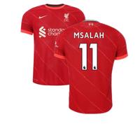 Liverpool Men's 2021 - 2022 Vapor Home Shirt - M.Salah 11 in Red | Size: Medium Liverpool Red M
