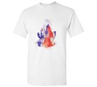 (M) Lord Shiva Indian Hindu God Triumvirate of Destruction Men White T Shirt Tee Top