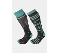 M Lorpen Womens Mid Ski Socks (2 Pack) Mid Grey Size