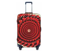 M Luggage Cover Protector - Fashionable Flower Vortex Spiral Print Suitcase Cover, Aesthetic Travel Accessories, Invisible Zipper