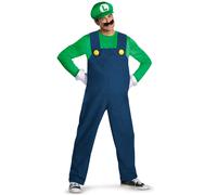 Super Mario Bros DIS11001T Deluxe Luigi Costume, Men, M