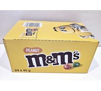M&M PEANUT. FULL BOX OF 24 PACKS. 24x45g. BEST BEFORE 30/11/2025.