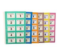 M&M PRIME Raffle Tickets Books 1-500 4 Pack, Security Numbered Assorted Colours, Lucky Draw, Tombola Draw, Prize Draw and Charity Events