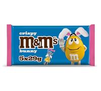 M&M’s Crispy Chocolate Easter Bunny Multipack 5 x 29g - Milk Chocolate Bunny with Crispy M&M’s Minis, Easter Chocolate Treats, Egg Hunt, Party Bag Fillers & Sharing Snacks