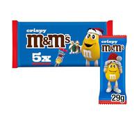 M&M’s Milk Chocolate Crispy Santa Multipack, Crispy, Creamy Filled Chocolate Bars, Secret Santa or Stocking Stuffer Gift, 5x29g