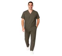 M&M SCRUBS Men Scrub Set Medical Scrub Top and Pants XXXL Olive