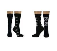 M MACAHEL Cotton Rich Men's Big and Small Skull Socks (Combo)