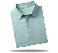 M MAELREG Golf Shirts for Men Short Sleeve Heather Jacquard Textured Stretch Moisture Wicking Performance Mens Polo Shirts, Beryl Green Heather, XL