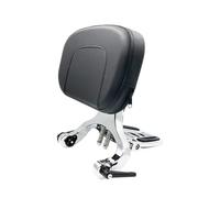 M Maintenanse Adjustable Sissy Bar Backrest With Folding Luggage Rack For Harley/Indian/BMW R18/Honda,Chrome