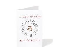 M Market On Mainstreet Christian Ordination Card w/Envelope, 5x7 inches, Made in the USA (Calligraphy Deacon Ordination, Single Card)