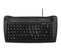 M MC Saite Wired PS2 Keyboard with Trackball, 88 Keys | Keyboard and Roll Mouse Combo