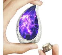 M MEILINXU Urn for Ashes for Women & Man, Small Urns for Human Ashes Keepsake, Tear Drop Decorative Cremation Container, Purple Cosmic Galaxy, Aurora Borealis, Mini Teardrop Urn -Brass Small Keepsake