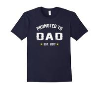 (M) Men's Promoted To Dad Shirt: Gift For New Daddy Est. 2017 T-Shirt-Father's Day