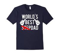 (M) Men's World's Best Step Dad T shirt - Fun Christmas gift idea-Father's Day