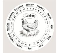 M MeshaKippa Fresh Egg Laid On Sticker,2inch 300pcs Round White Eggs Laid On Date Sticker for Egg Carton