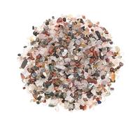 M METERXITY 0.22lb/100g Assorted Tumbled Chips Stone, 5-7 mm Crushed Crystal Quartz Pieces for Vases Filler/Aquarium/Succulent Plants Decor, Irregular Shaped Stones [Multicolor]