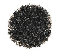 M METERXITY 0.22lb/100g Assorted Tumbled Chips Stone, 5-7 mm Crushed Crystal Quartz Pieces for Vases Filler/Aquarium/Succulent Plants Decor, Irregular Shaped Stones [Black]