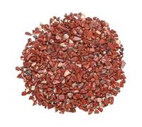 M METERXITY 0.22lb/100g Assorted Tumbled Chips Stone, 5-7 mm Crushed Crystal Quartz Pieces for Vases Filler/Aquarium/Succulent Plants Decor, Irregular Shaped Stones [Red]